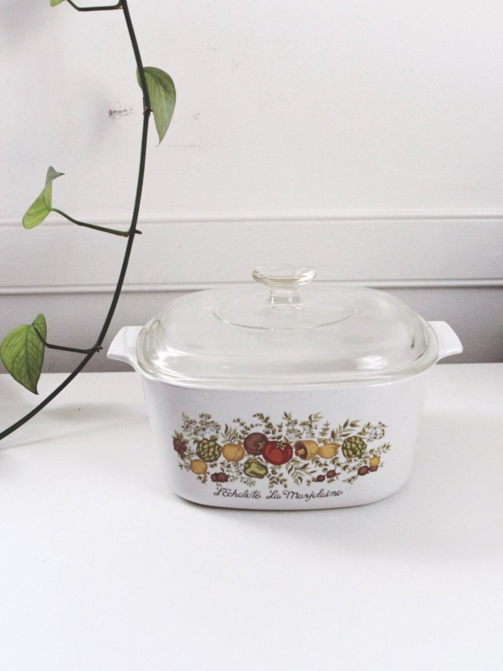 Vintage CorningWare Casserole Dish French Spice Of Life Lid 3 Quart A-3-B L'Echa